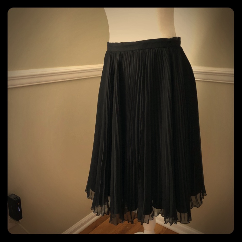 Pleated Black Skirt Size 12